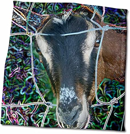 3drose susans zoológico tripular animais de cabra - mistura alpina sparkle - toalhas
