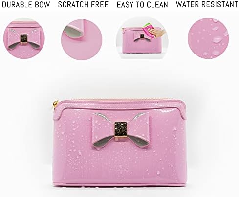 Meli Makeup Bag - Design resistente à água - bolsa de cosméticos rosa para mulheres e meninas - bolsa cosmética - bolsa de maquiagem