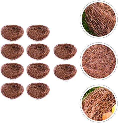 Upkoch rattan periquidade gaiola 10pcs acessórios de gaiola de pássaros ninhos de mades de mades de ninhos de simulação