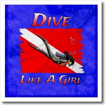 3drose mergulhar como uma garota mergulho Design de mergulho para mulheres que. - Ferro em transferências de calor