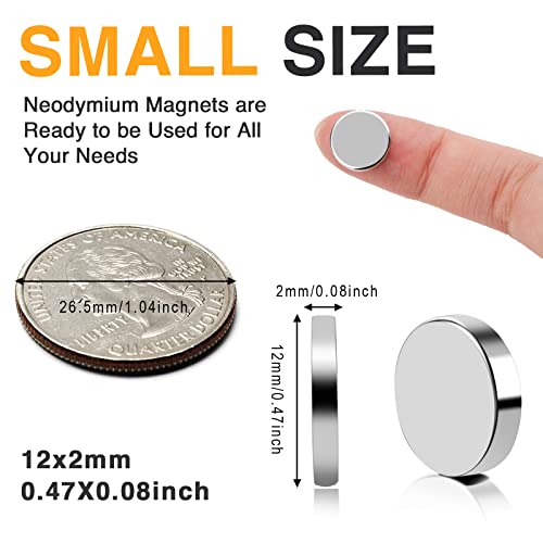 Trymag 80pcs 12 x 2mm ímãs pacote de neodímio com 240pcs 4x2mm mini ímãs