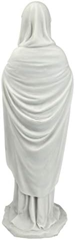 Design Toscano Wu74504 Estátua da Virgem Mary, estatueta média de 12 polegadas, branca