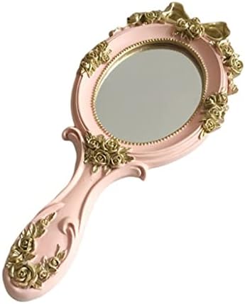 FSYSM Palace Style Princess Makeup Mirror com Roses Mulheres Meninas Tool Vaidade Oval