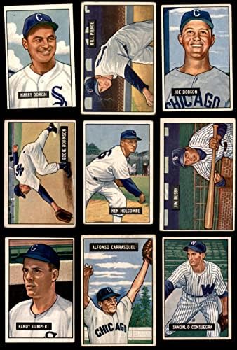 1951 Bowman Chicago White Sox, perto da equipe, set Chicago White Sox VG White Sox