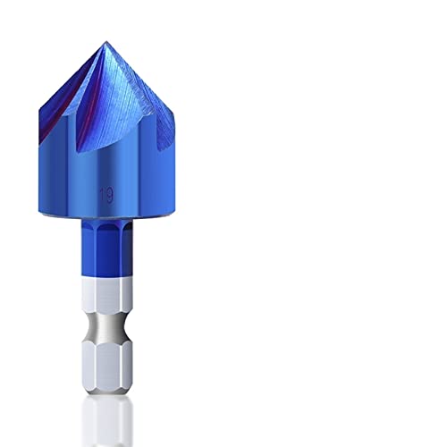 5 FLUTAS BIT BING BING BIT 6-19MM 90 graus chanfining Blue Countersink Drill Bit 1set 1set 1set