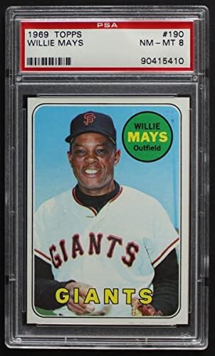 1969 Topps 190 Willie Mays São Francisco Giants PSA PSA 8,00 Giants