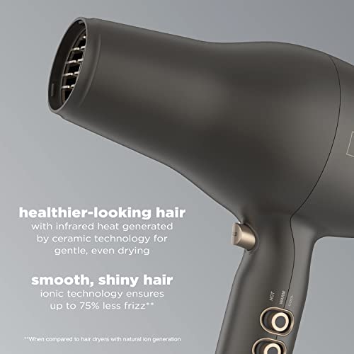 Infinitipro by CONAIR 1875 Watt Flomotion Pro Secador de cabelo, personalize sua experiência de secagem com fluxo de ar ajustável,