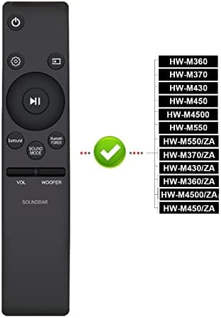 Riry Substituição Samsung Soundbar Remote Control Fit para Samsung Home Theatre System HW-M450 HW-M550 HW-M430 HW-M360 HW-M370