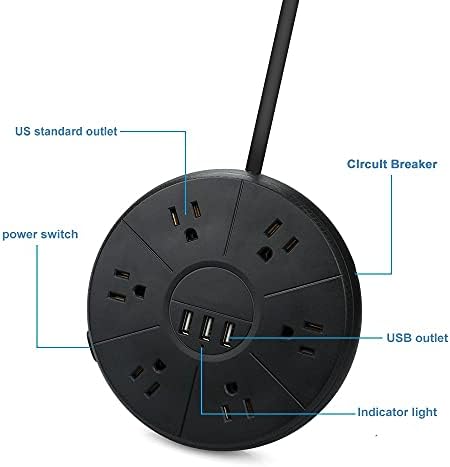 ZSEDP Múltipla faixa de tira de potência Sockets Electric Switch Surge Protector 6 Leads US Plugs Electrical Sontas CARREGO