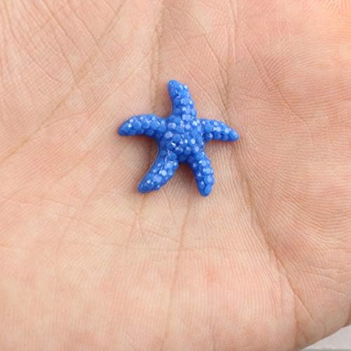E-Outstanding 20pcs decoração de estrela do mar de 20pcs colorida plástico seco seco de decoração de estilo mediterrâneo