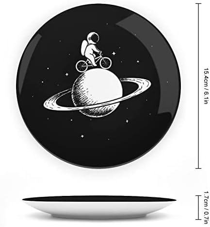 Astronauta fofo montar em placa decorativa bicicleremica com stand bone chinês placa para casa de estar em casa cozinha