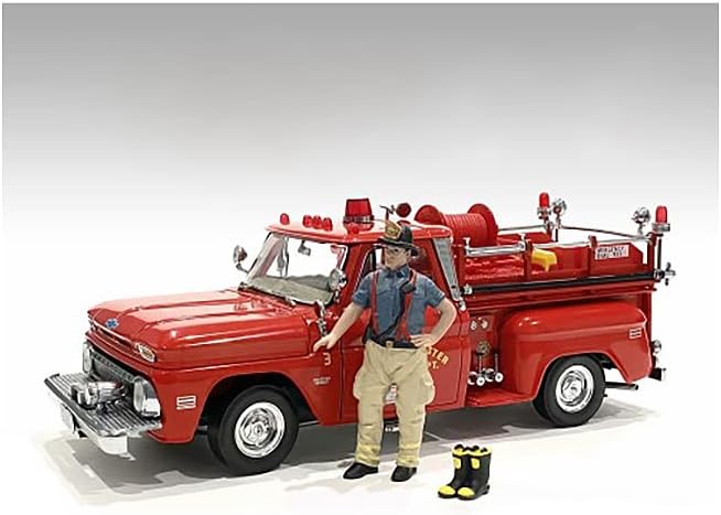 Bombeiros de 6 peças figuram para modelos de escala de 1/24 por American Diorama 76418-76419-76420-76421