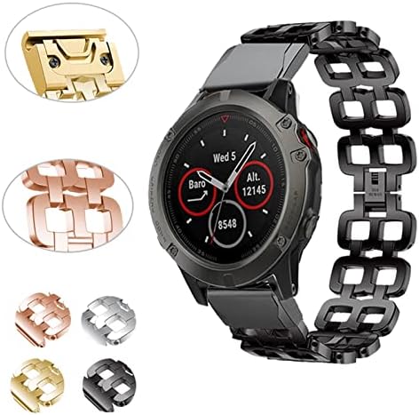 Cinta de liberação rápida da nanwn para Garmin Fenix ​​6x 6xPro 5x 5xplus Watch Band para Fenix ​​3 HR/Descent Mk1 Pulseira de aço