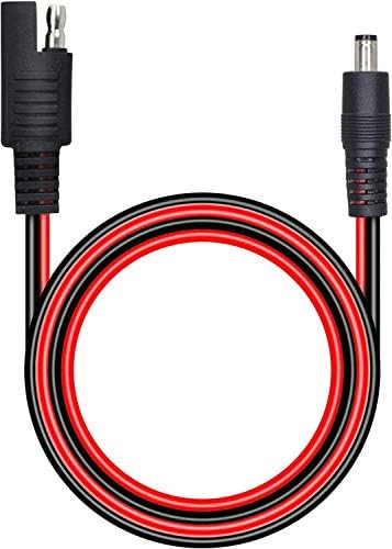 CC 5,5 mm x 2,1 mm para sae, vonoto 60cm 14awg dc 5,5 mm x 2,1 mm masculino a SAE 2 pinos Desconectar o cabo de extensão do