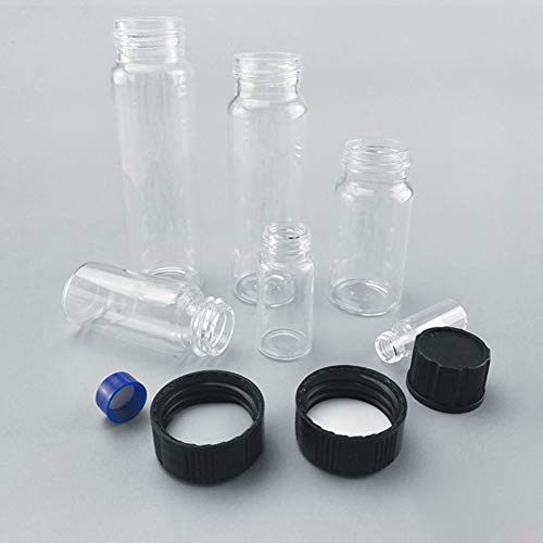 ADAMAS-BETA 100PCS VIDRO VIAL DE VIDRO COM TAPA DE PARTE, GRANHELA DE AMOSTRA 2ML, Diâmetro transparente, Excesso x Altura 12x32mm