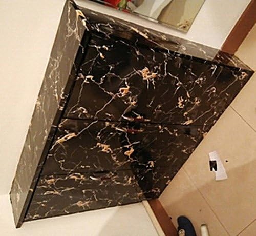 Moyishi Black Granite Look Marble Gloss Film Vinyl Auto -adesivo Counter top e Decalque da parede de palca 12''x79 '' '