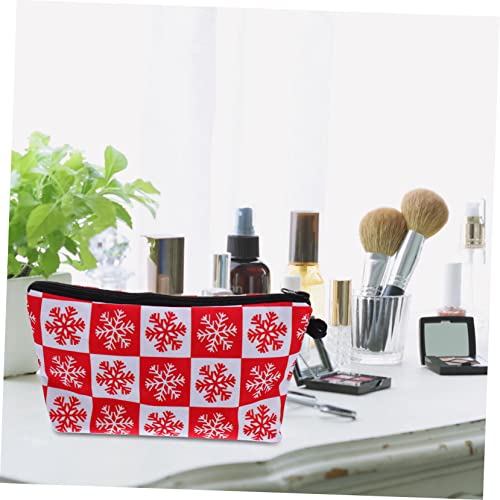 Valiclud Travel Bags Organizer 1pc Armazenamento vermelho Armazenamento de Natal Viagem de viagem Viagem Snowflake para Organizador de estilo Mulheres Bolsa Girlas Presente Cosmético Bolsa portátil zíper ao ar livre Bolsa de higieness de viagem