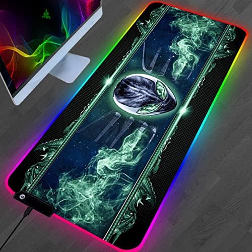 Almofada de mouse para jogos de computador grande gamer teckboard calw acessórios de computador led mouse pad 31,5 x 11,8