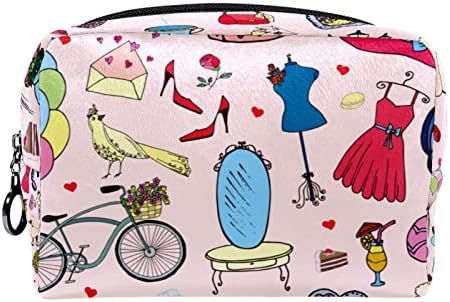 Bolsas de cosméticos para mulheres, bolsas Bolsas Bolsa de maquiagem de maquiagem Meninas de maquiagem, desenho animado