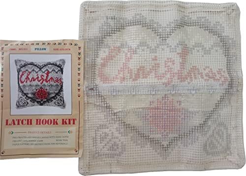 Kits de gancho de trava de natal tezkim para adultos Tampa de travesseiro DIY com travesseiro de lona impresso Caso de bordas de travesseiro