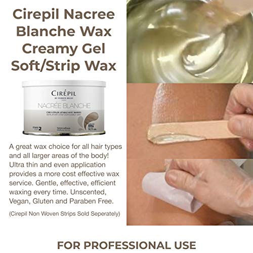 Cirepil - Nacrée Blanche - 400g / 14,11 oz Tin - Textura sem perfume - Onctual - Perfeito para grandes áreas - Aplicação ultrafina