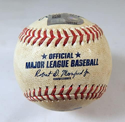 2022 Texas Rangers Marlins Game usou beisebol Glenn Otto Jerar Encarnacion Ball - Game usado Baseballs