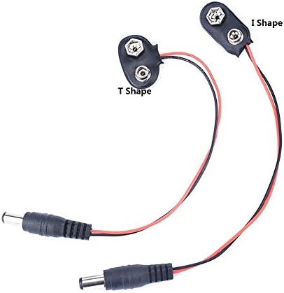 Porta de bateria Secom 9V com porta DC, caixa de bateria de 9V com tomada de saída CC, 5.52,1mm ROHS