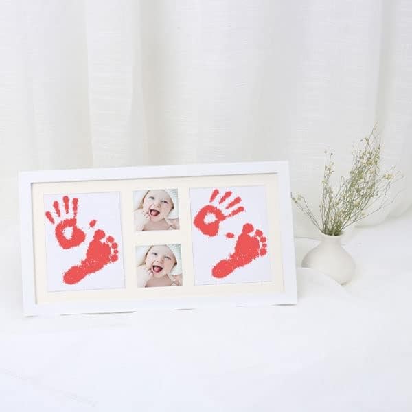 ZYJBM Baby Photo Photo Frame Non Toxic Baby Handprint Pegamento de impressão Kit de impressão Sovevenirs Recém