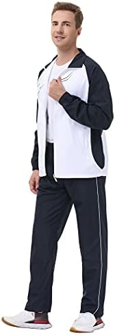 Chopin de novembro Men's Exercitive Tracksuit Set 2 peças Full-Zip Casual Jogging Athletic Workout Suits Sweat