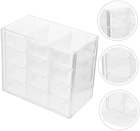 Recipiente de plástico de Zerodeko 2pcs caixa de armazenamento transparente caixa de armazenamento Organizador Caixa Clear Organizer