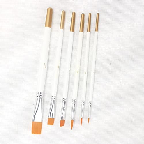 SDGH 6pcs pincéis pincéis de nylon acrílicos de nylon pincéis de óleo de aquarela para material de arte escolar pincel