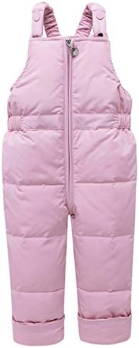 Jeleuon meninas de duas peças de inverno com capuz de peles com capuz de peles Snowuit Snower Down Jacket com calças de babador