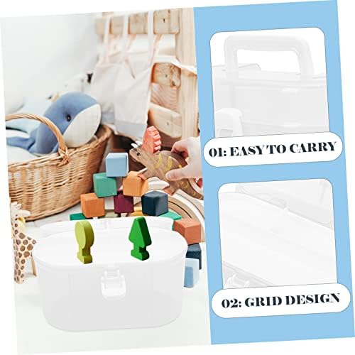 ZERODEKO 2PCS Caixa de camada dupla Camada Plástico Caixa de ferramentas de plástico Desktop Gadgets Recipientes de viagem de higiene