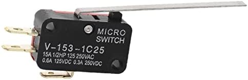 Gruni 100pcs 27 x 16 x 10mm SPDT Micro limite interruptor 3 terminais momentâneos V-153-1C25