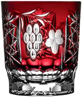 Ajka Marsala Ruby Red Churge Cryed Crystal Old Modyed Whisky Tumbler 13,2 oz -single Unit