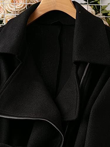 Jaquetas de tamanho grande para mulheres mais zíper com cinto sobretudo