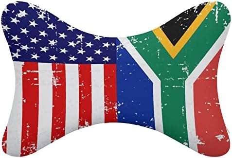 Travesseiro de pescoço de carro da bandeira sul-africana americana 2 PCs confortáveis ​​Auto-restaurante Cabeça Cushion