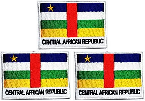 Kleenplus 3pcs. 1,7x2,6 polegada. Africana da África Central Patch Tactical Bandle Military Apliques Patches para jaquetas