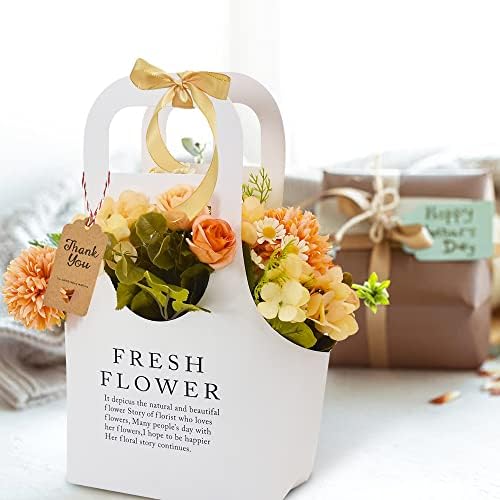 Beishida 4pcs Kraft Paper Floral embrulhamento com alça Bolas de buquê de bouquet Saco de presente para Flor Ikebana