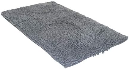 Mutts bagunçados Microfiber tapete e toalha de secagem com bolsos de mão | Super absorvente cão shammy | Toalha de cachorro chenille