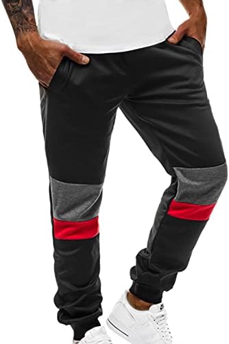 Calça de moletom atlética masculina calça de cargo de calças homens longos calças de ajuste reto de conforto vintage elástico