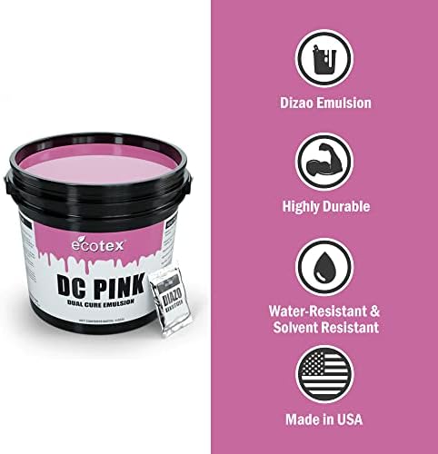 Ecotex® DC Pink Screen Emulsão Diazo Necessário de foto para telas de seda e tecido- para a tela de impressão de tinta