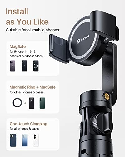 Andobil 63,5 Magstick Selfie Stick Tripé para iPhone, [Redefinido Tripé do telefone] Compatível com o MagSafe Tripod Stand com