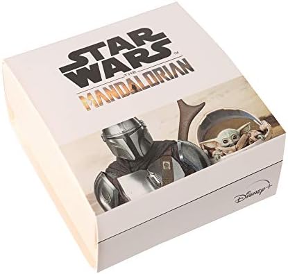 Disney Star Wars the Mandalorian Grogu 14K amarelo Gold Grogu Colar Pingente, 18 Corrente, oficialmente licenciado