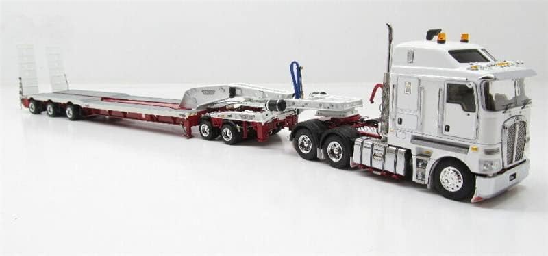 Drake para Kenworth K200 Prime Mover com 3x8 Swingwing Trailer - Branco/Red Edição Limitada 1/50 Modelo pré -construído