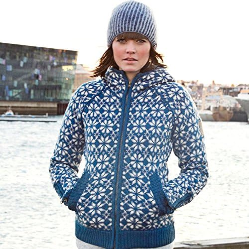 Iceputhe Helga Nórdico Design Nórdico Jaqueta de Chappela de Lã para Mulheres - Roupas quentes