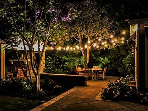 Luzes de corda Silikang, LED Globo Globo Luz de cordas impermeabilizadas com 25 lâmpadas-ul listd Para decoração comercial interna/externa Uso de tendas leves à prova de intempéries Capfeporch quintal Bistro Party Party