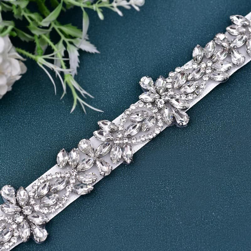 Hongmei Rhinestone Bridal Belt Belt Belt Belt Hedge Wedding Belt Sashes