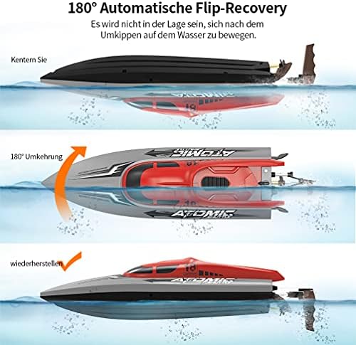 Apooy RC Boat Toy 30 mph - barcos de controle remoto 2,4 GHz RC RC Boats para Lake Pool Pond - Rádio de corrida de corrida