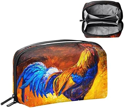 Art Cock Pattern Electronics Organizer, Saco de armazenamento de cabo de cabo à prova d'água para viajar em casa, acessórios eletrônicos